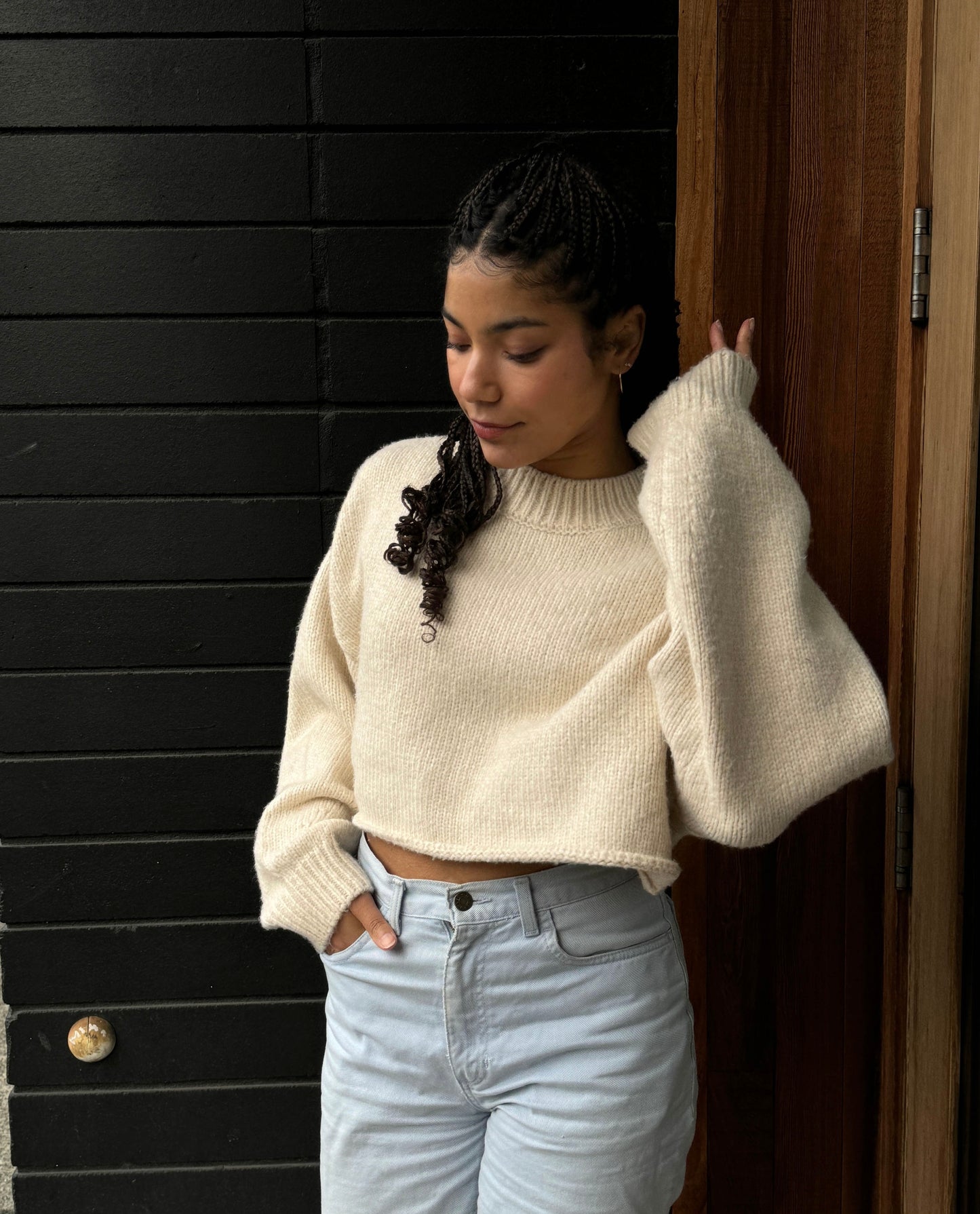 The Café Creme Crop Sweater